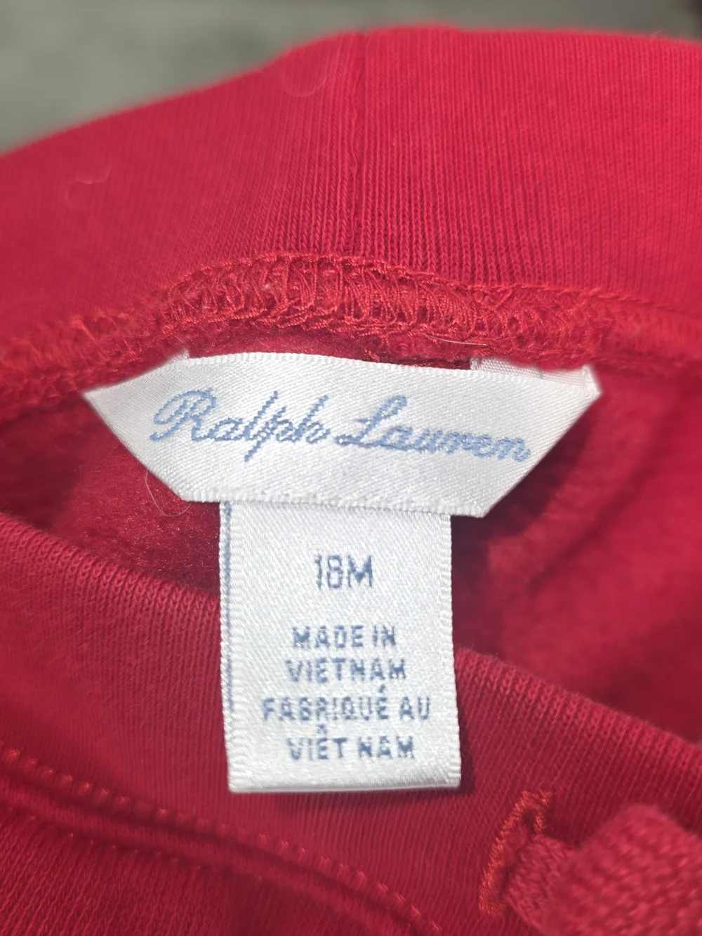Ralph Lauren Toddler Red Sweatpant Joggers with Yellow Polo Pony
